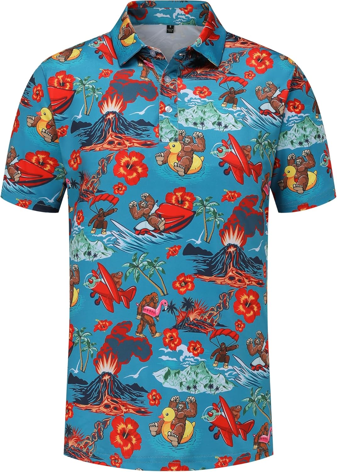 Golf Shirts for Men Short Sleeve Performance Moisture Wicking Dry Fit Funny Golf Polo Shirts for Men - Image 2