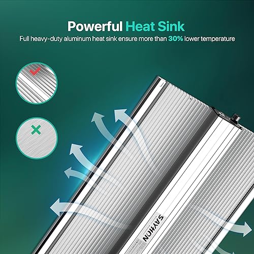 Miniatura 5 de Luminaria colgante de luces LED, luz solar de espectro completo regulable, ideal para cultivar plantas en interiores, para invernaderos, siembra de