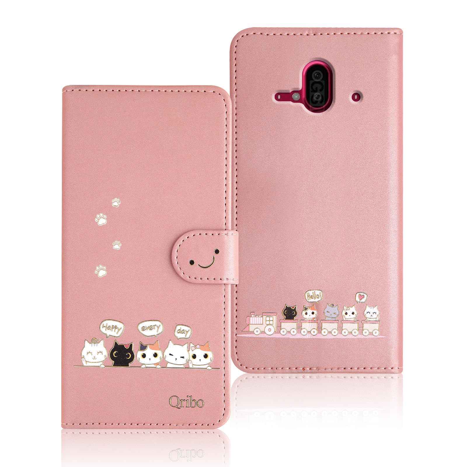 Amazon.co.jp: Qribo らくらくスマートフォン F-52B ケース 手帳型