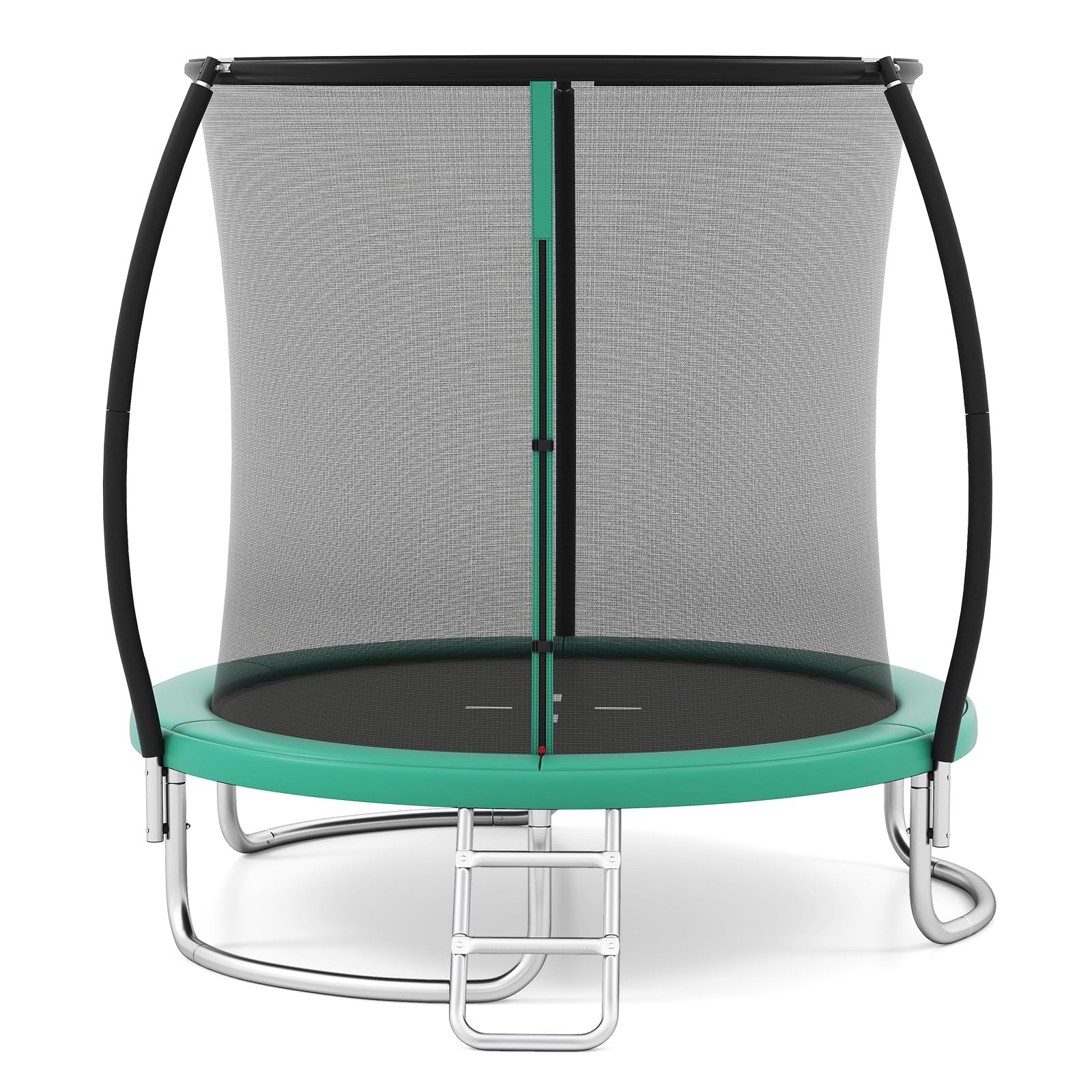 COSTWAY Cama Elastica Infantil Ø 244 cm/305 cm/366 cm, Trampolín para Exteriores de Jardín con Red de Seguridad para Niños 3+ años y Adultos, Trampolín de Interior