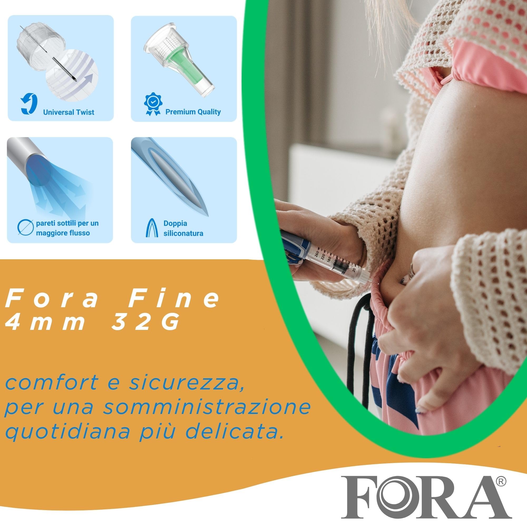 Fora Fine 4 mm 32G - 100 unidades - 4