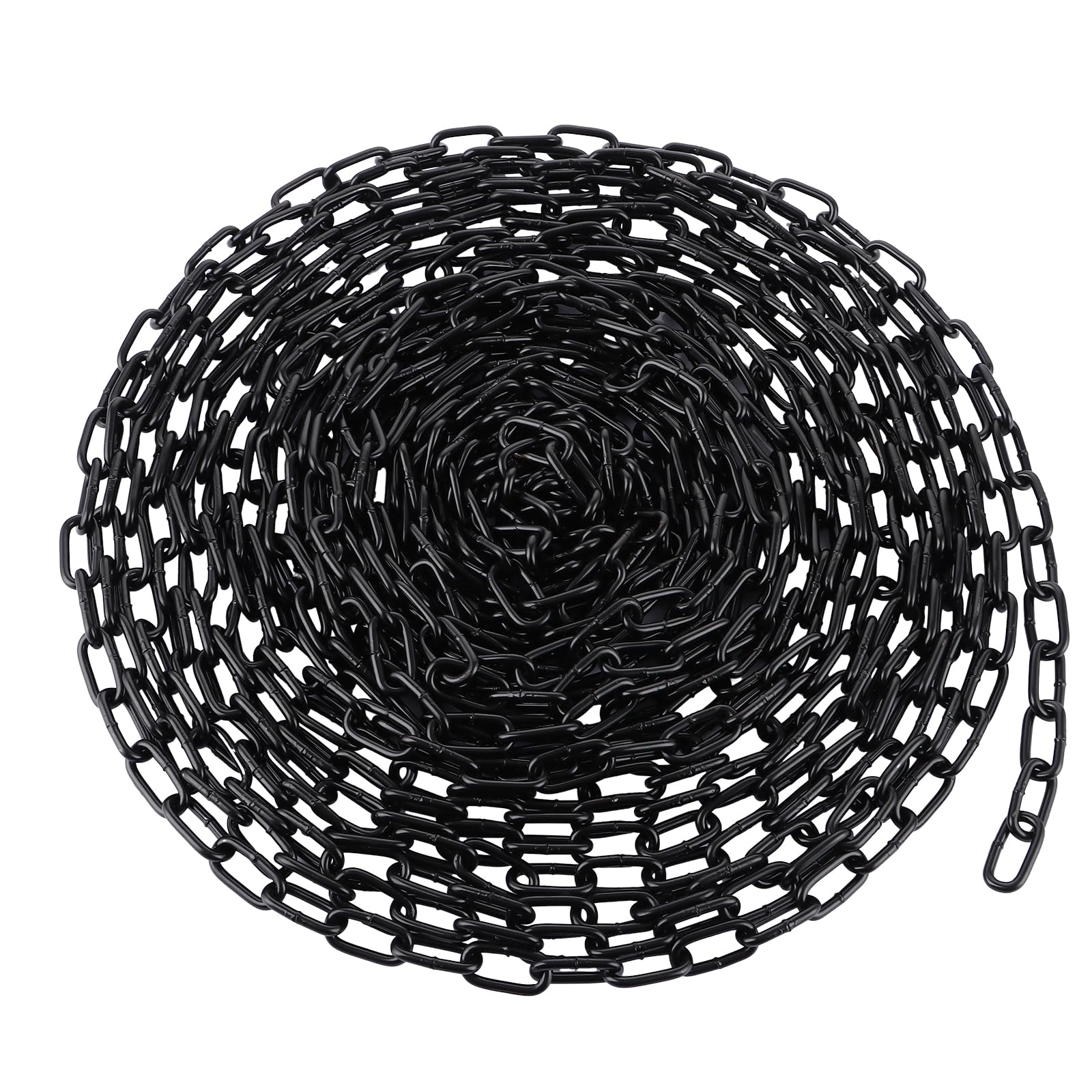Chaîne à maillons en acier 4 mm x 9 m Vendu au mètre Noir Chaîne en acier au carbone Chaîne en métal pour chien Chaîne à bascule Chaîne d'ancre Fauteuil suspendu