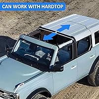 Vista 4 de Parasol compatible con Ford Bronco nuevo 2021 2022 2023 2024 2025 de 4 puertas, parasol bikini superior para techo, red de malla suave bimini