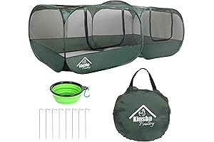 Portable Chicken Coop: Expandable Outdoor Enclosure for Small Animals with Detachable Bottom...