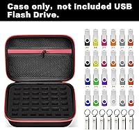Vista 3 de Funda para unidad flash USB, 37 ranuras para tarjetas SD, soporte para tarjetas de memoria SD SDXC SDHC, bolsa de almacenamiento de tarjetas