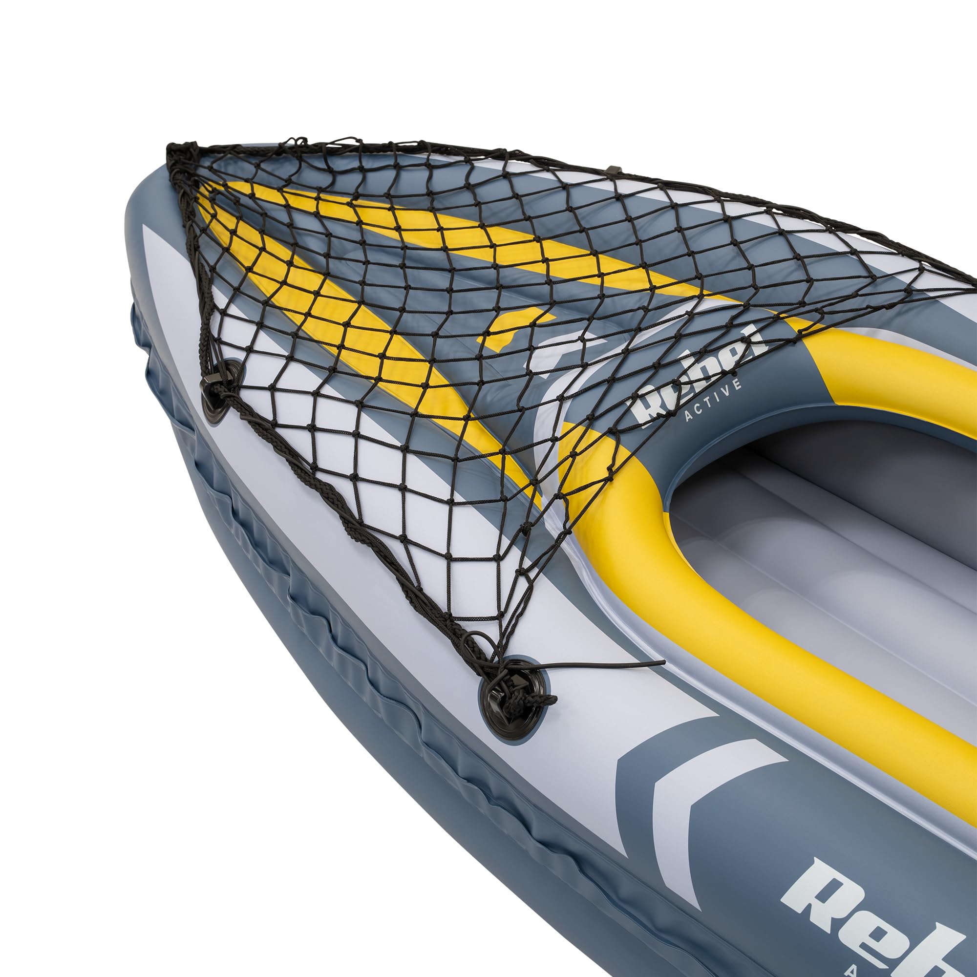 Rebel Electro Kayak Gonfiabile Doppio Gonfiabile Turistico 350 x 78 Borsa a racchetta RBA-4516