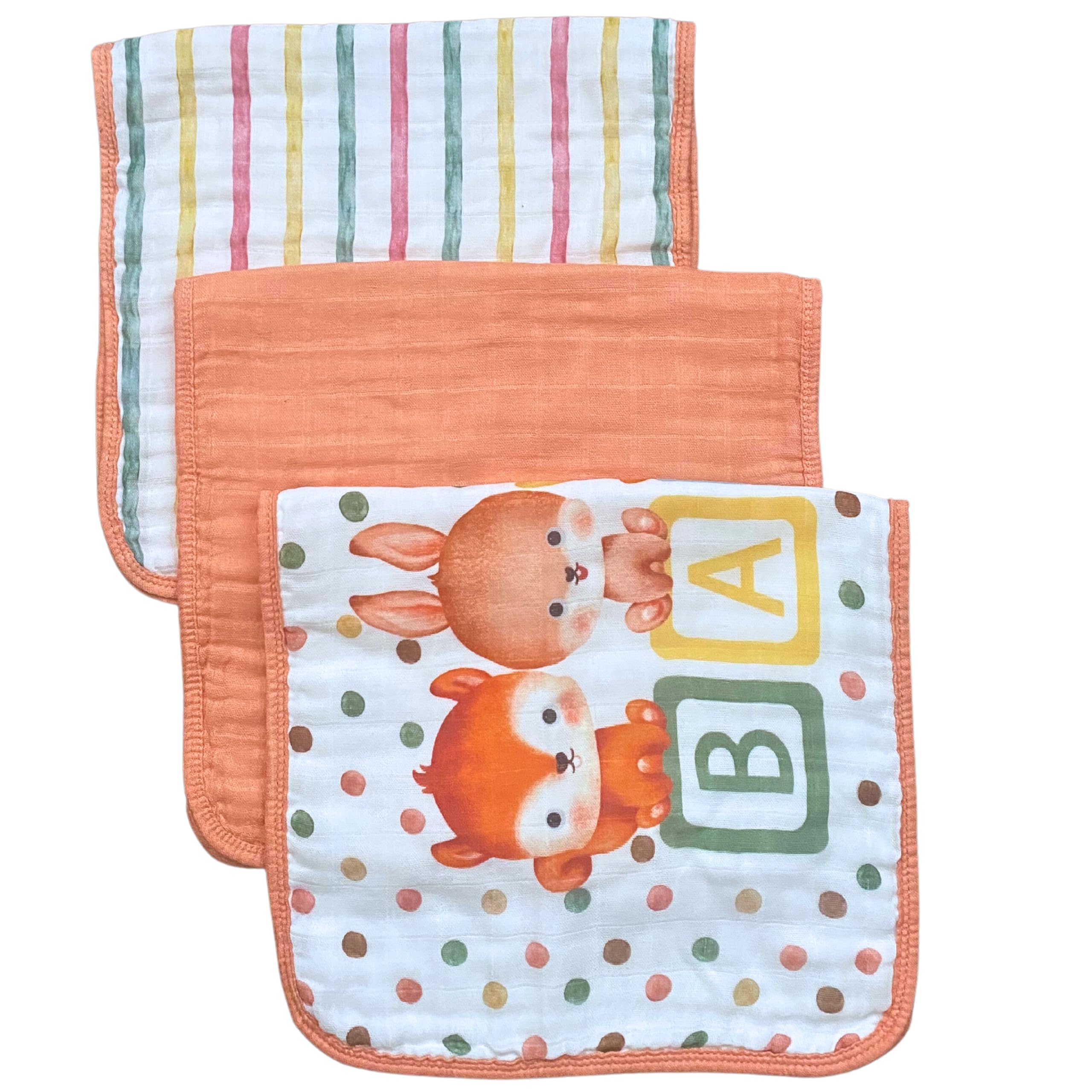 Luv Thy Casa Muslin Baby Burp Cloths Pack of 3 – 10 x 20 Inch Cotton Burp Cloths – Animal Prints Burping Cloths for Babies – Organic Gender Neutral Burping Cloths for Babies