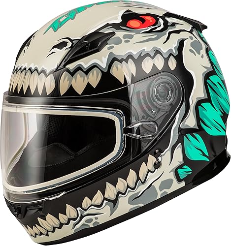 GMAX Youth GM-49Y Drax - Casco de cara completa para clima frío, aprobado por FMVSS 218