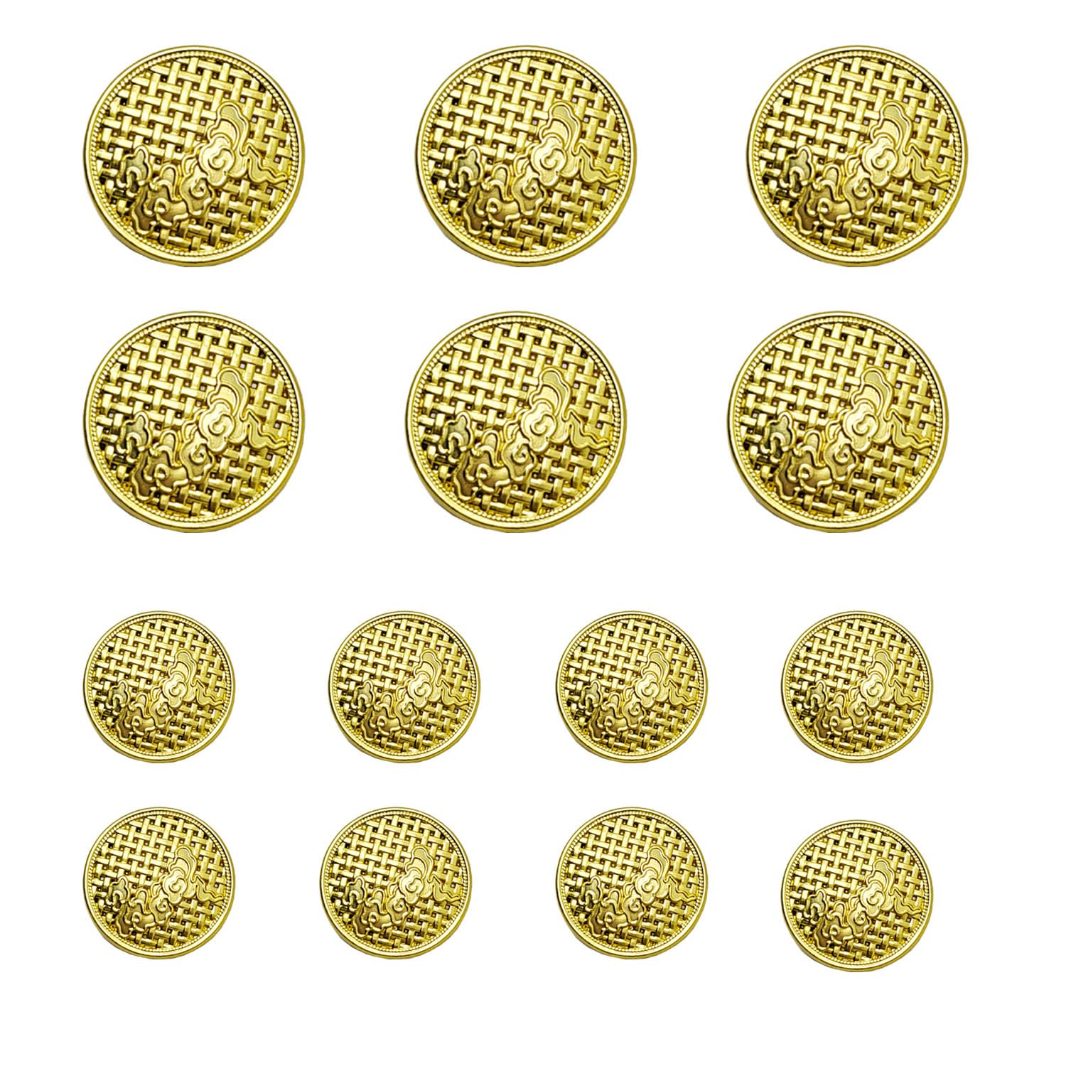 Boutons de blazer en métal doré style marin pour vestes de tous les jours
