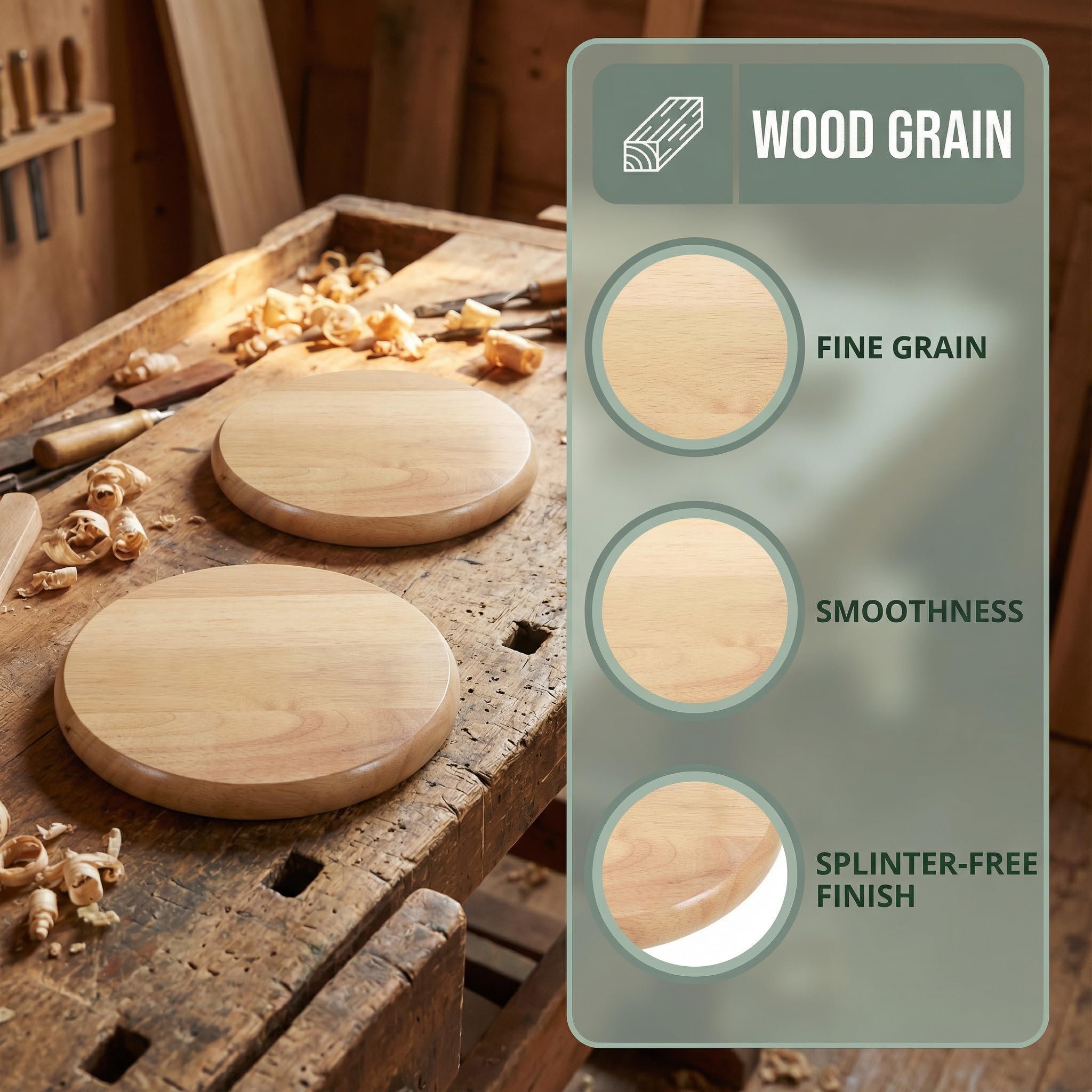 TOYANDONA Holz Ersatzsitz Rund 29cm – Robuste Sitzfläche Für Barhocker Und Stühle