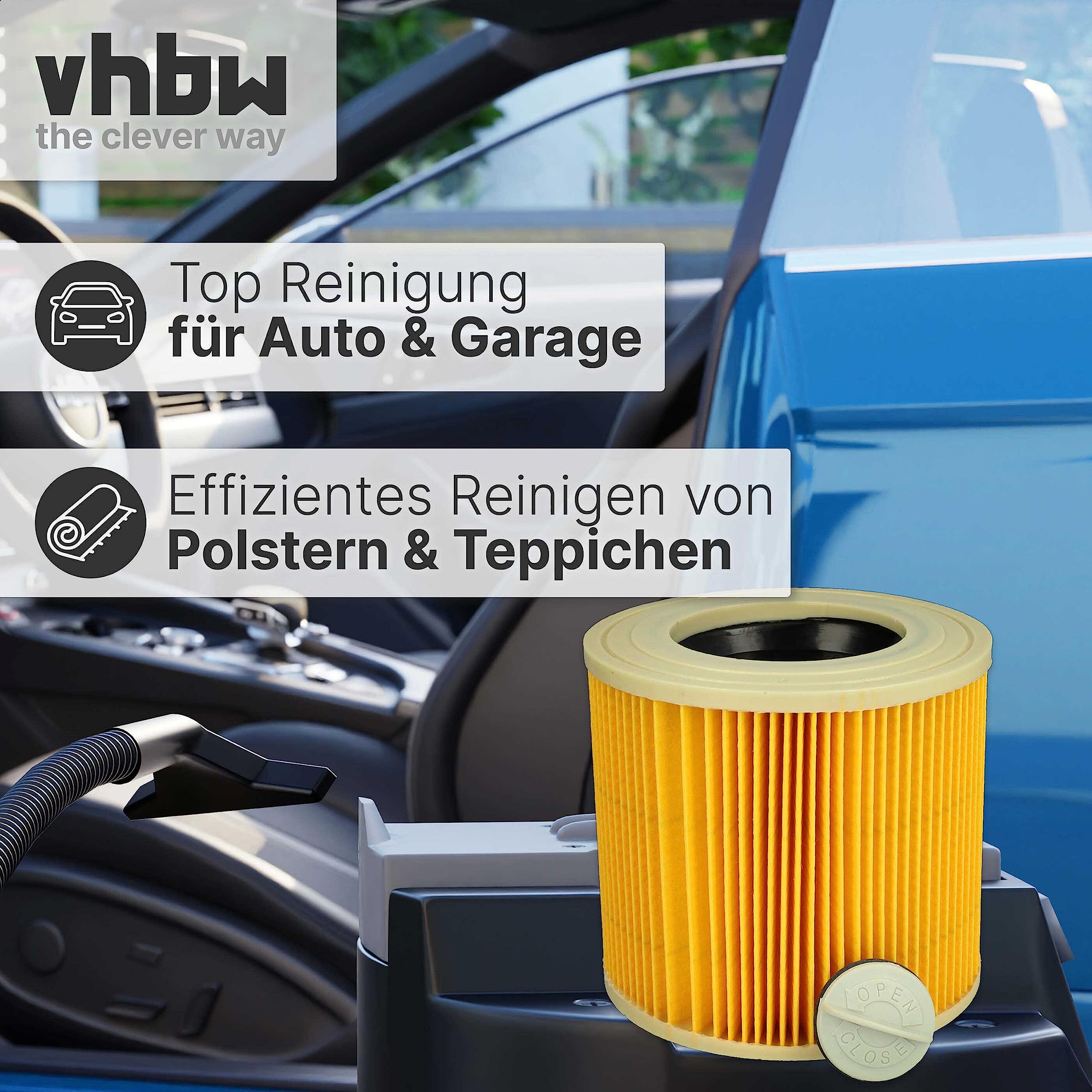 vhbw filtro a pieghe piatte compatibile con Philips FC8028, FC8256/01
