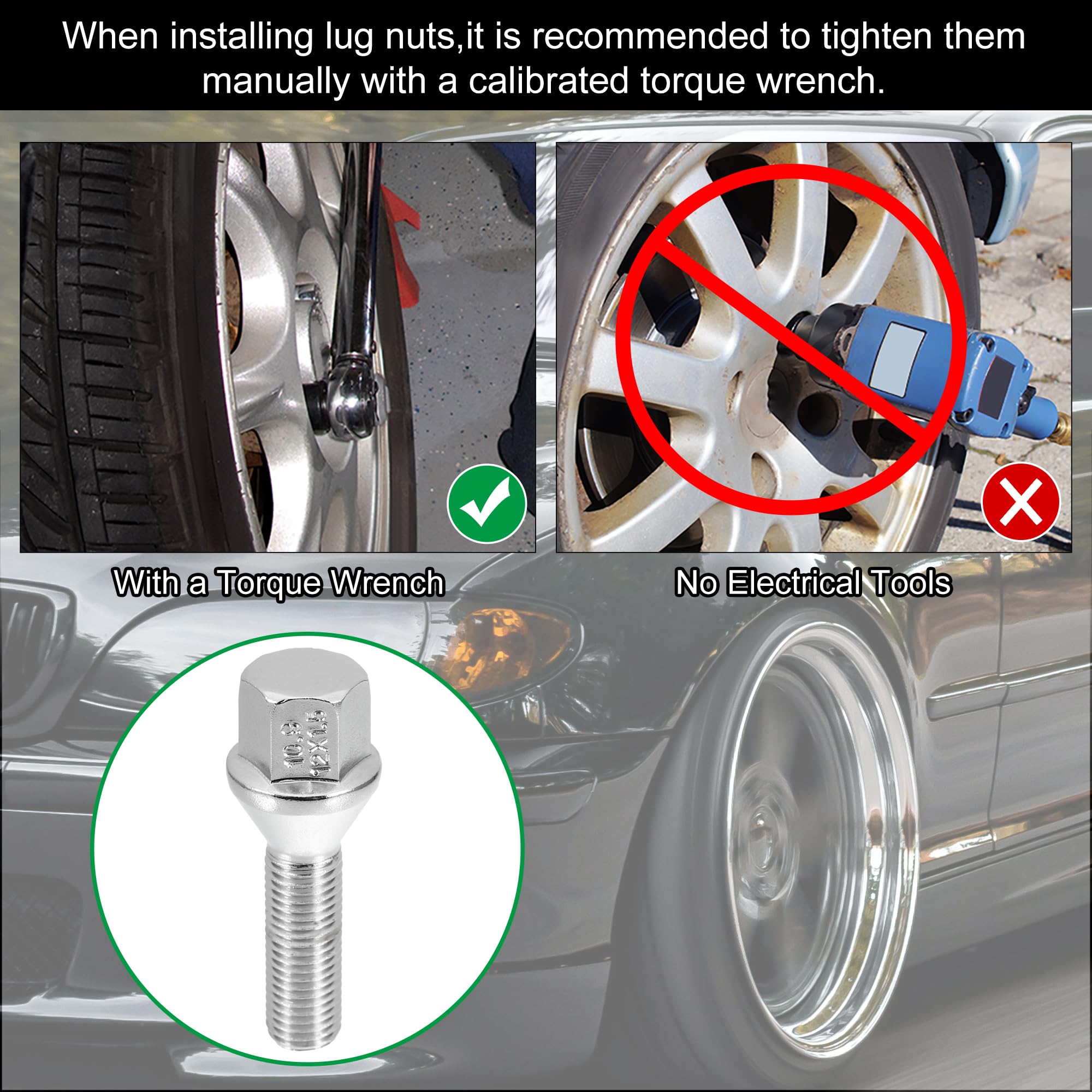 QUARKZMAN Radmuttern M12x1.25 - Für Nissan & Infiniti Modelle