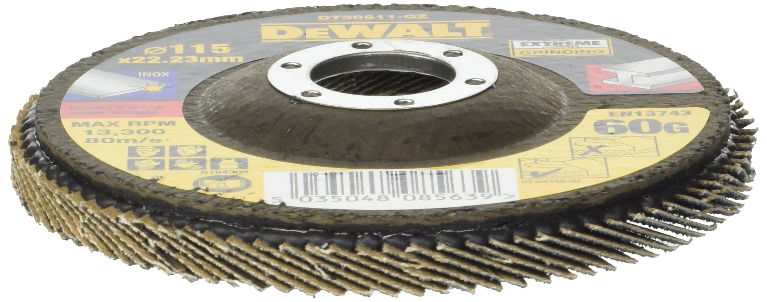 Disco Lamellare DeWalt EXTREME Ø115mm 40G - Per Lavori Professionali E Angolazioni Fino A 15°