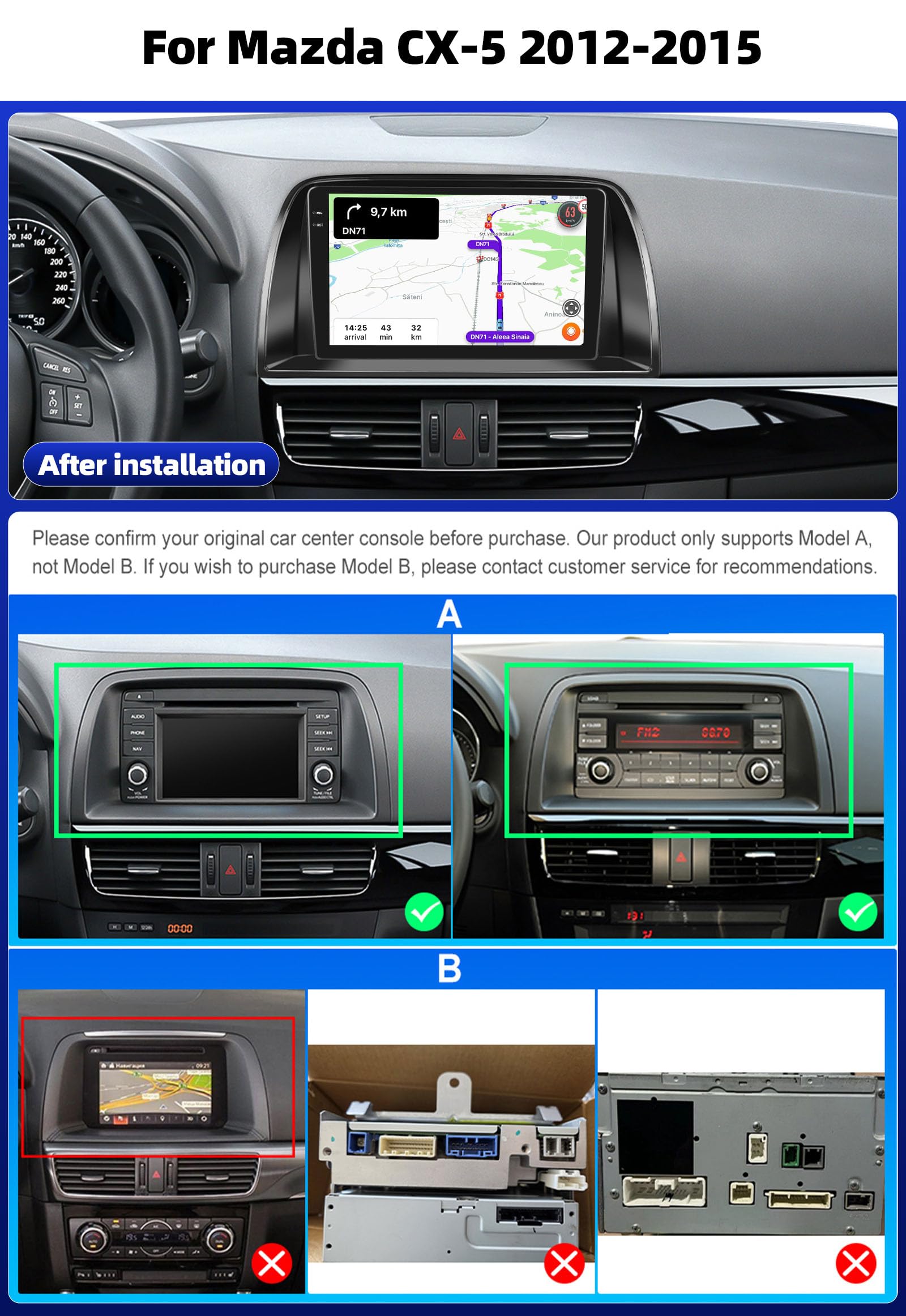 カーナビ This is a Mazda CX-5 (2012-2015 Amazon.com: [4G+128G] Car Radio for Mazda CX-5 2012-2015 with