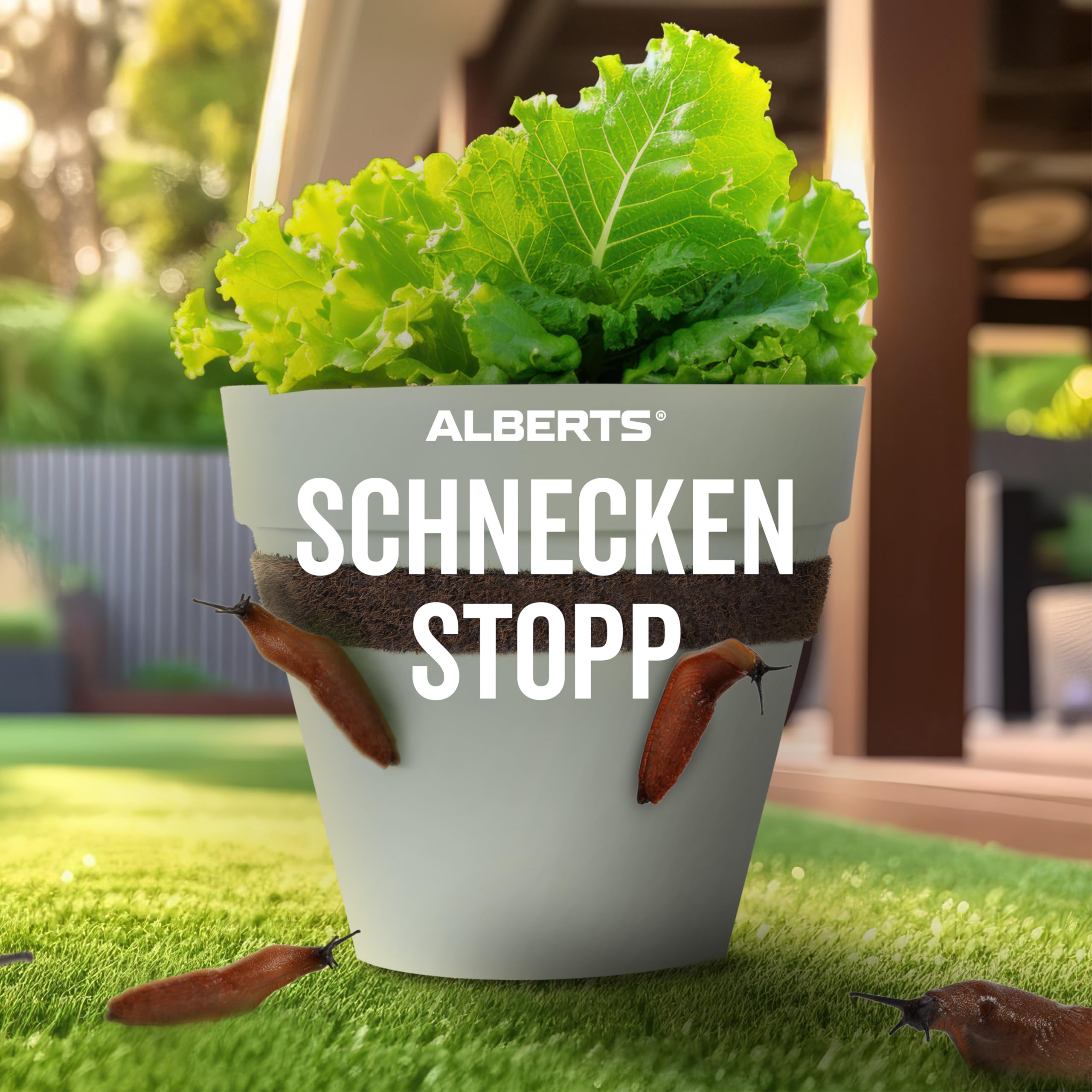 Alberts Schneckenzaun mit Erdspießen | schwarz | 6000mm x 40mm | Schneckenstopp | Schneckenabwehr für Topfpflanzen und Hochbeete | Schneckenschutz | Schneckenstopp Rasenkante