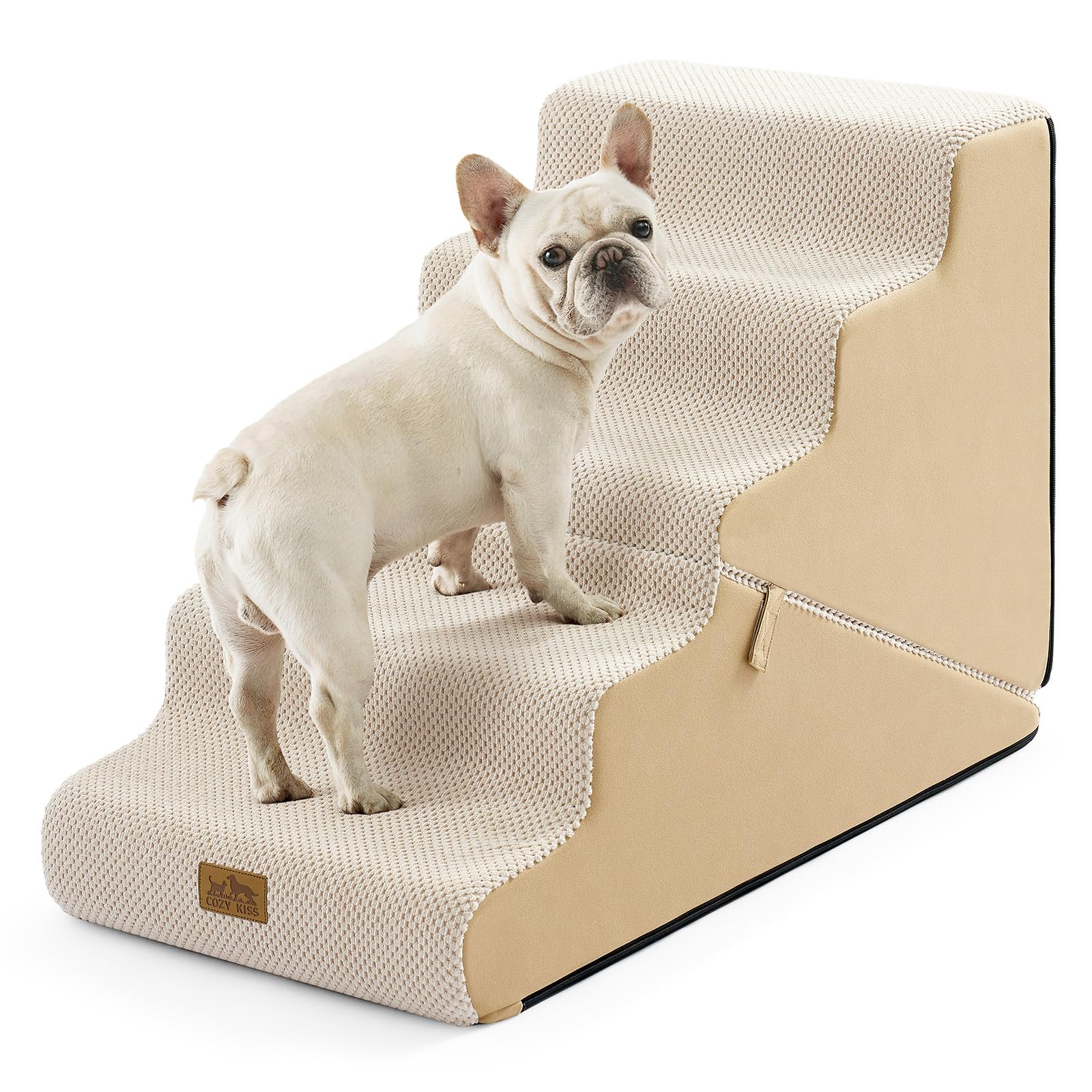 COZY KISS Dog Stairs for Small Dogs, 5-Step 2-in-1 Dog Steps,22.4" H