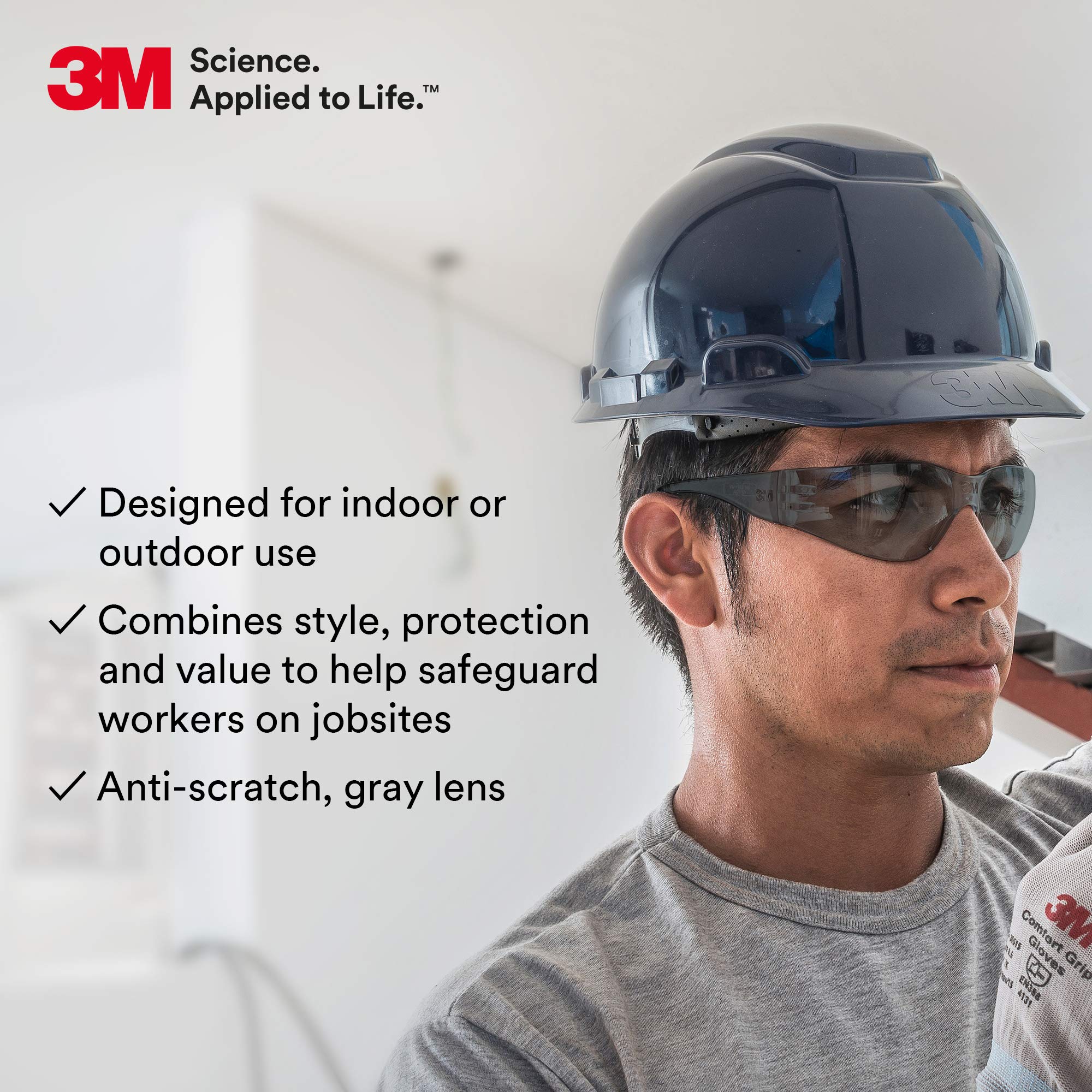 3M Virtua okulary ochronne, szare soczewki z twardą powłoką, szare (20 szt.)