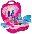 Amazon Brand - Jam & Honey Makeup Set for Girls | Lightweight Portable Plastic Suitcase Kit | Ideal for 3+ Years Kids | 