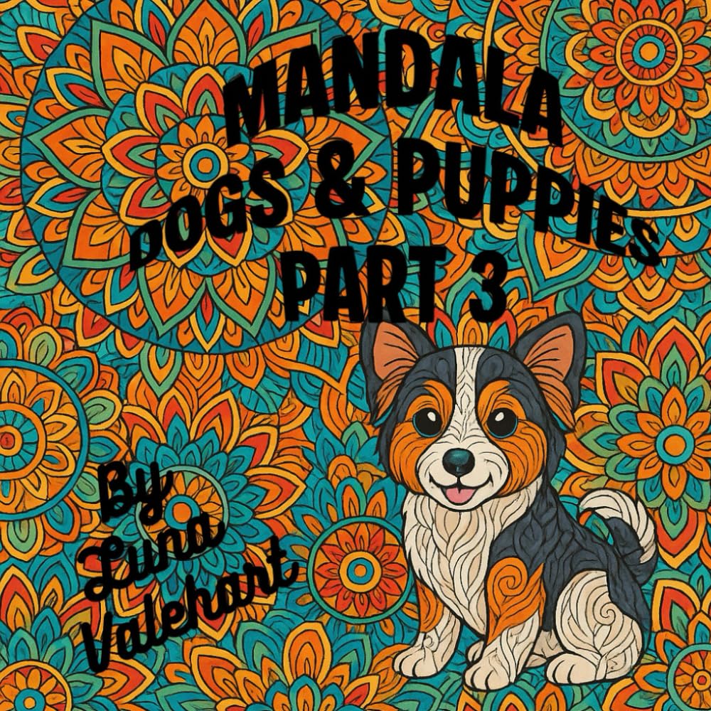 Mandala Dogs & Puppies Part 3: A Relaxing Adult Coloring Book Featuring Mandala Dogs, Puppies, and Stress-Relief Designs