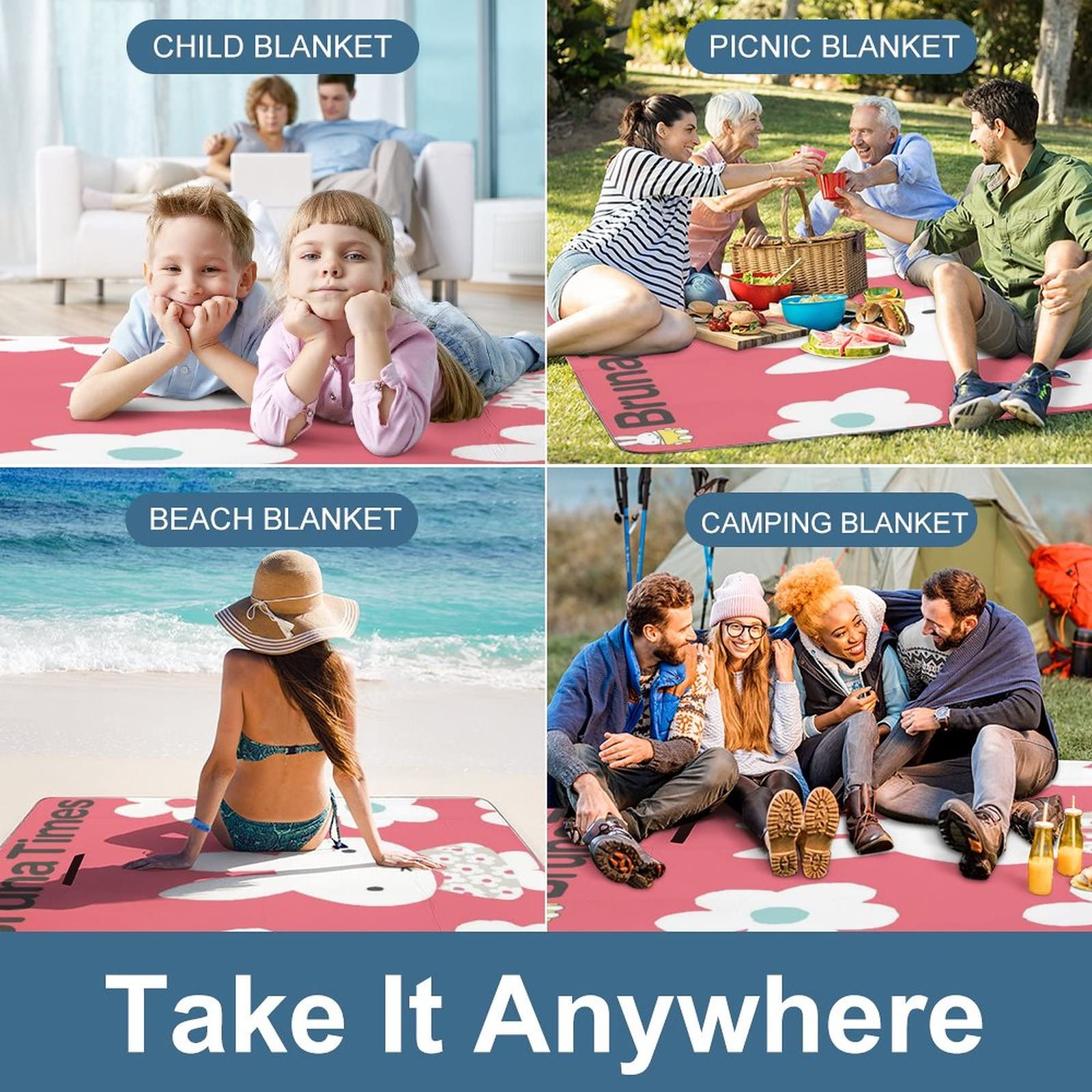 Amazon.co.jp: ミッフィー レジャーシート 厚手 ピクニックシート 遠足