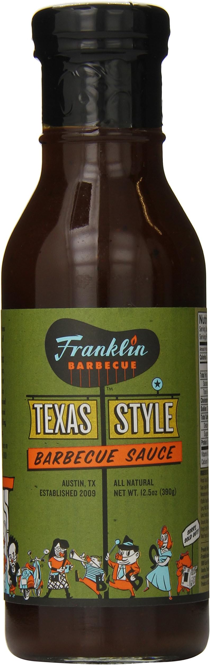 Franklin Barbecue Sauce 12.5oz Bottle (Pack of 3) (Texas Style)