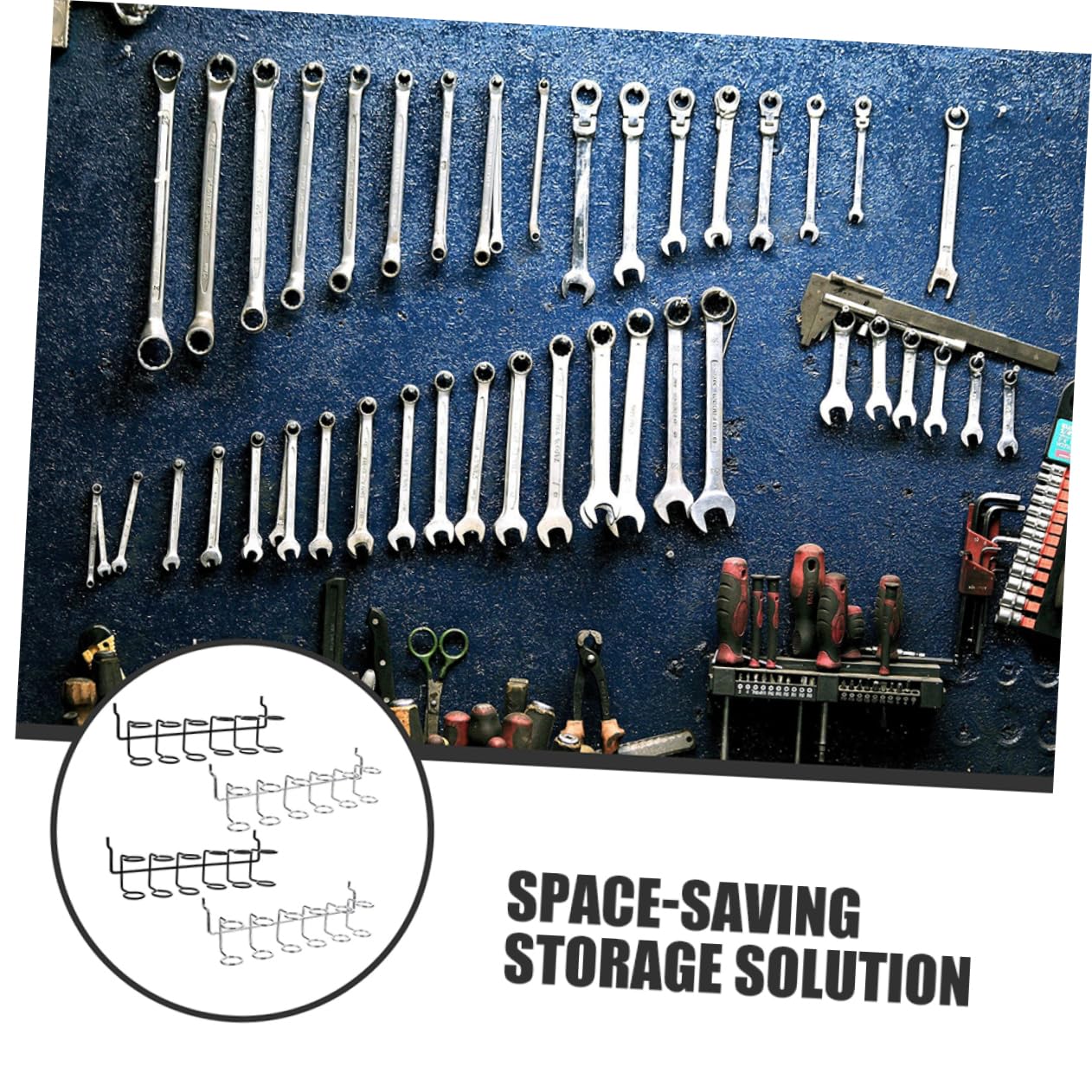6 Stück Werkzeugorganisator für Garage und Werkstatt aus Edelstahl Platzsparende Lochwand Schraubendreherhalterung in Modernem Design