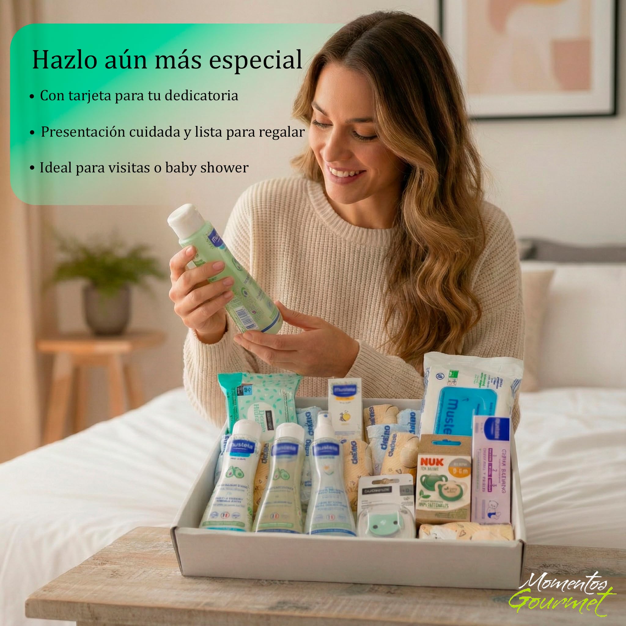 Canastilla Bebé Recién Nacido Cesta Regalo Unisex Niño Niña Kit Higiene Completo con Gel Champú Colonia Toallitas Pañales Chupetes y Broche Pack Bebé Recién Nacido Baby Shower Bautizo Mamás Primerizas