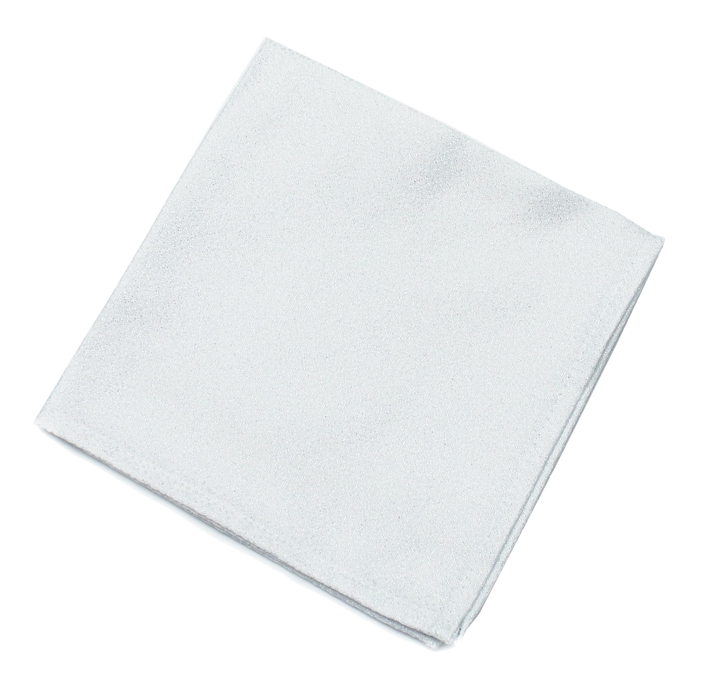 Peggy Wilkins White/Silver Astra Christmas Napkins 45Cm X 45Cm ()