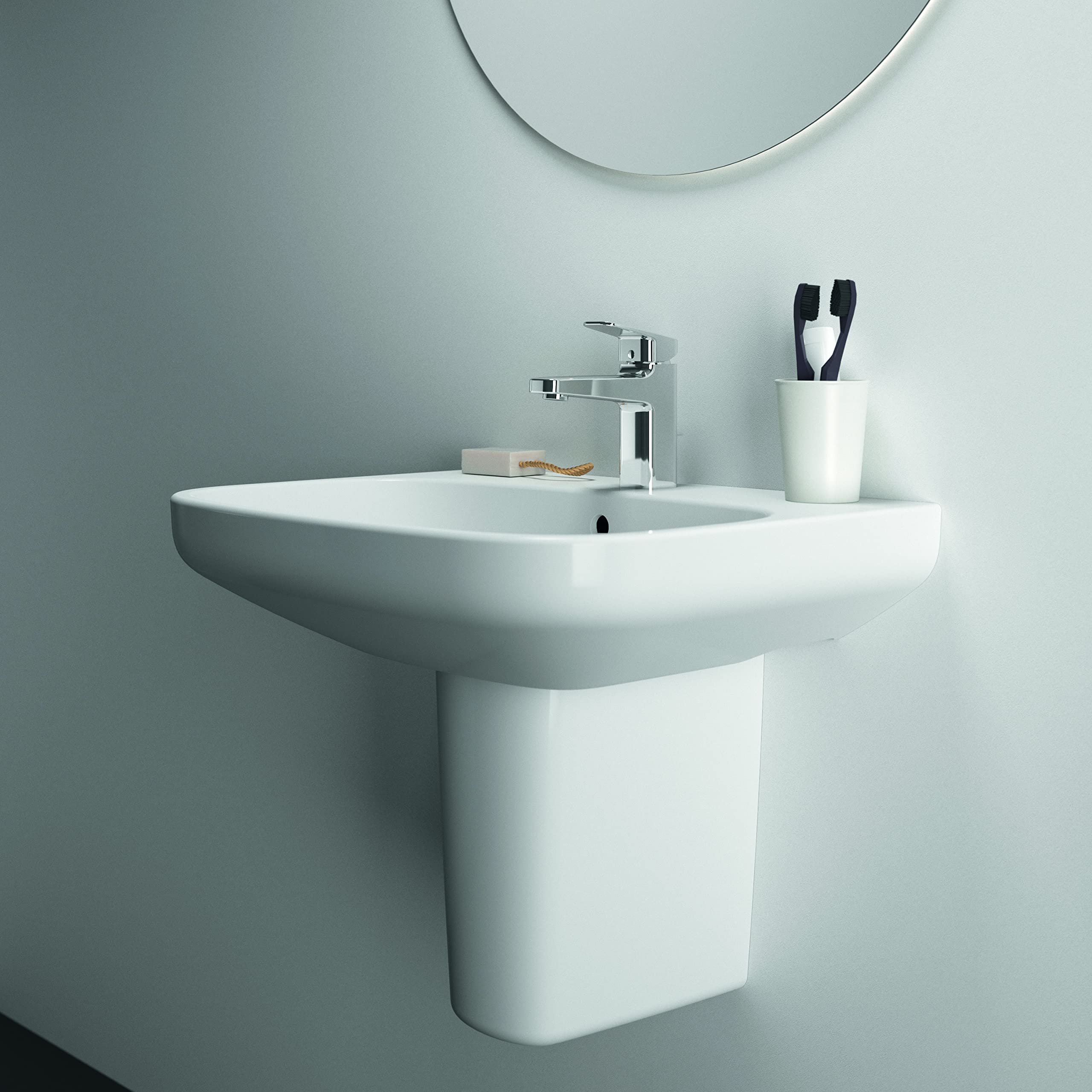 Lavabo Da Appoggio I.Life A - 600mm, Monoforo, Bianco, Ceramica Quality - Foto 4