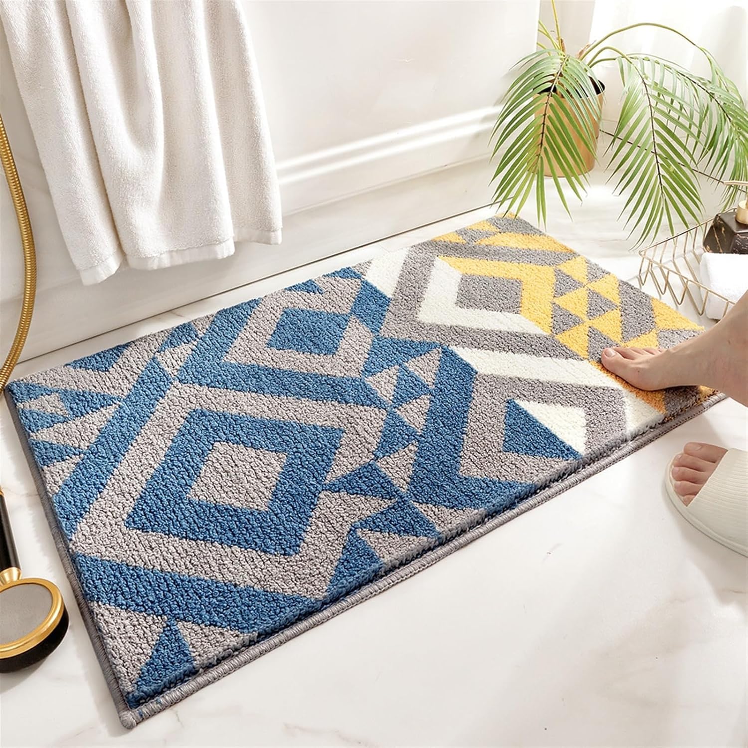 Roseate Tri Colour Super Soft Anti Skid (40x60 cm) Super Absorbent Mats Microfibre 2000 GSM Door Mats for Home/Bathroom/Bedroom/Kitchen/Floor Mat (Yellow) Pack of 1 (B0CQPC3116) Amazon Price History, Amazon Price Tracker