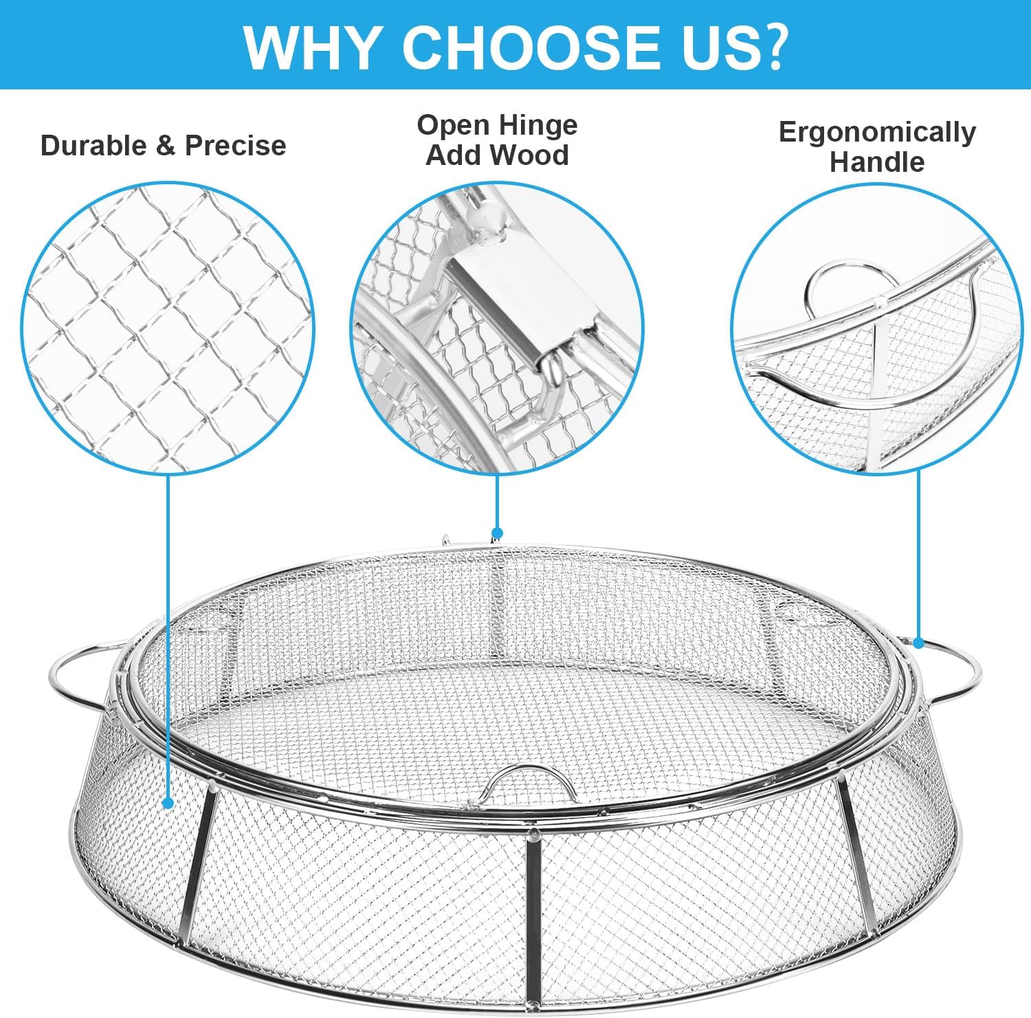 Fire Pit Spark Protector Screen, Mesh Protective Spark Screen for Solo Stove Bonfire Shield, Portable Outdoor Fire Pit Accessories for Backyard and Outdoor Fire Pits Hot Embers, Stainless Steel