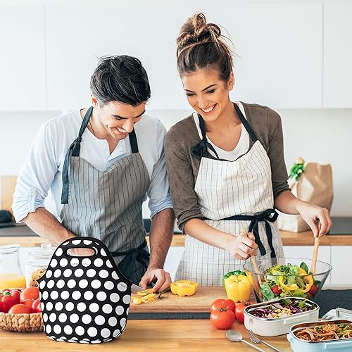 Miniatura 6 de YOUBDM Bolsas de almuerzo de neopreno con aislamiento térmico, bolsa de almuerzo reutilizable, lavable, bolsa de picnic de neopreno para mujeres y