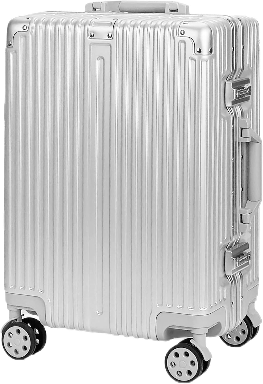 GLX2 Silver Luggage ABS Hard Shell with Aluminum Frame and TSA Lock Suitcase Carry
