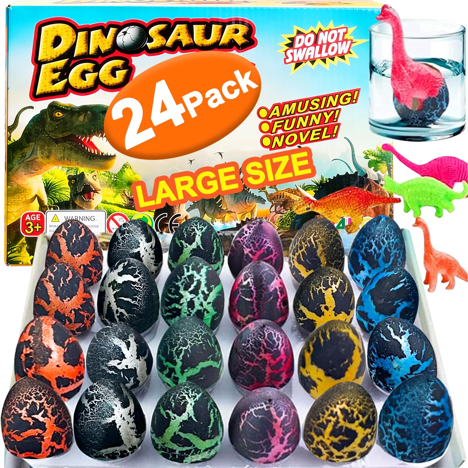 Amazon.com: 24 Pcs Large Hatching Dinosaur Eggs Easter Party