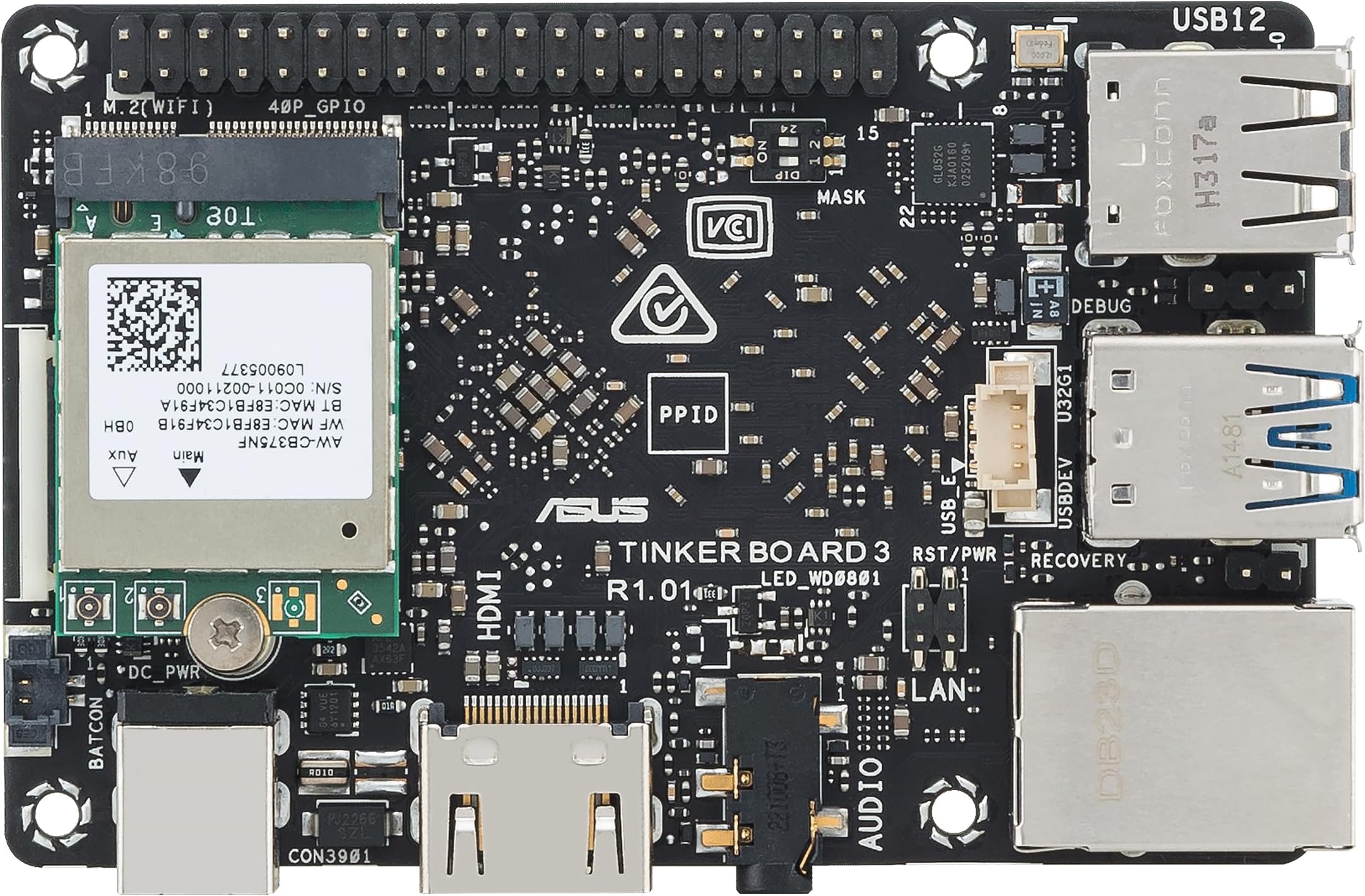 Tinker Board 3/3S, 2GB/4GB LPDDR4X RAM, RK3566, 1TOPS NPU, Credit-Card Sized SBC (Tinker Board 3S,4GB RAM)