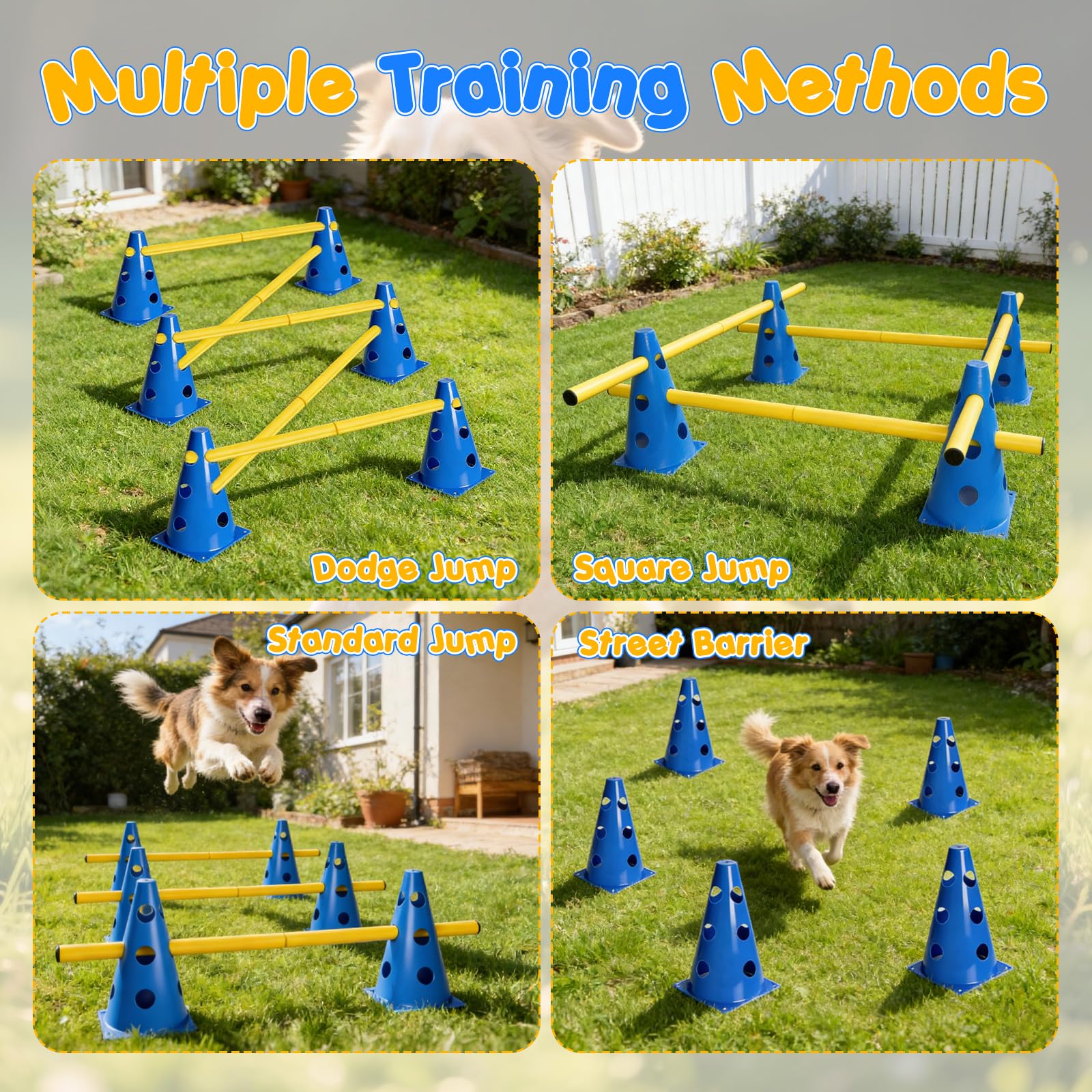 Set di 6 agility per cani, cavaletti, cani, hobby, ostacoli, ostacoli, hobby, horsing