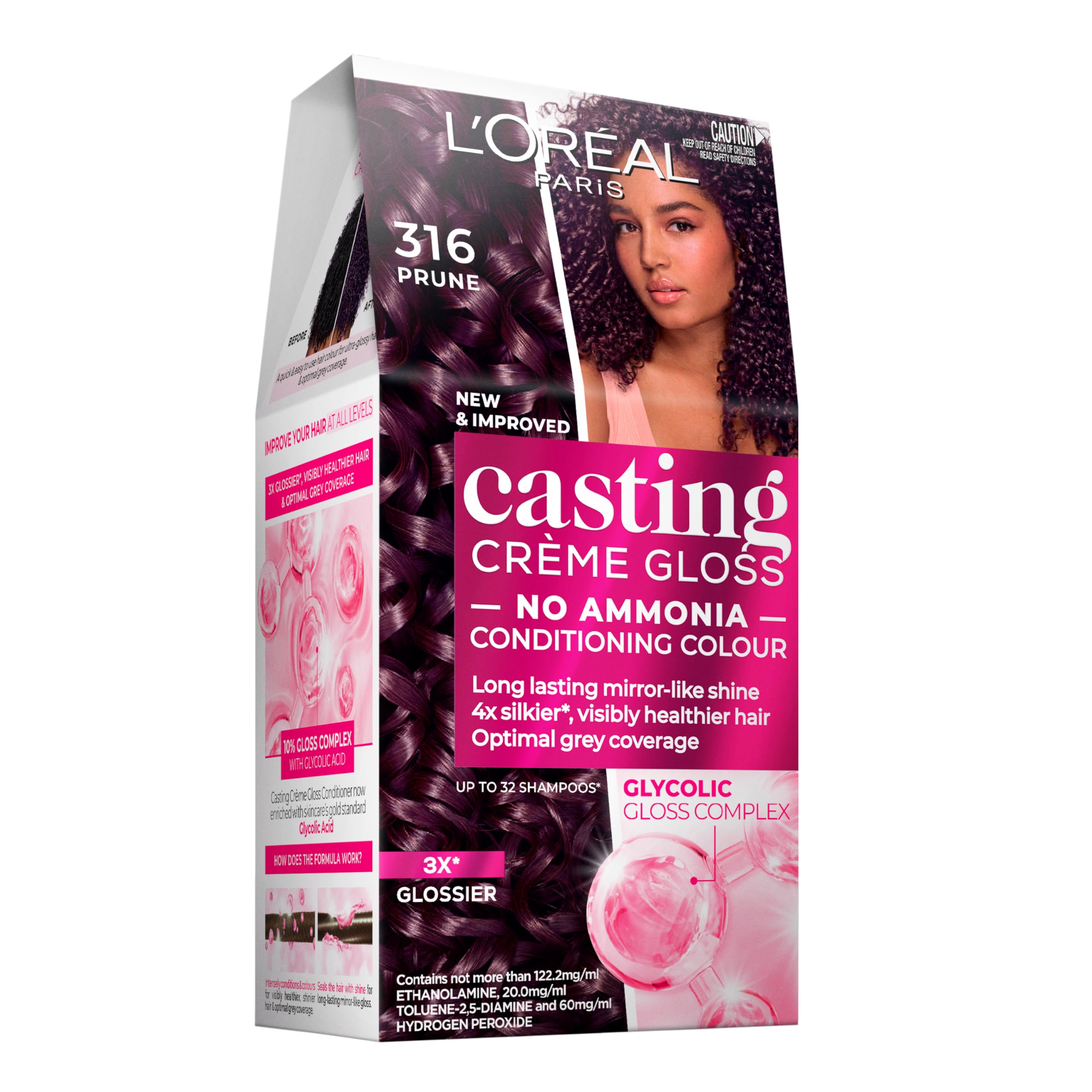 L'Oreal Paris Casting Crème Gloss Semi-Permanent Hair Colour - 316 Prune (Ammonia Free)