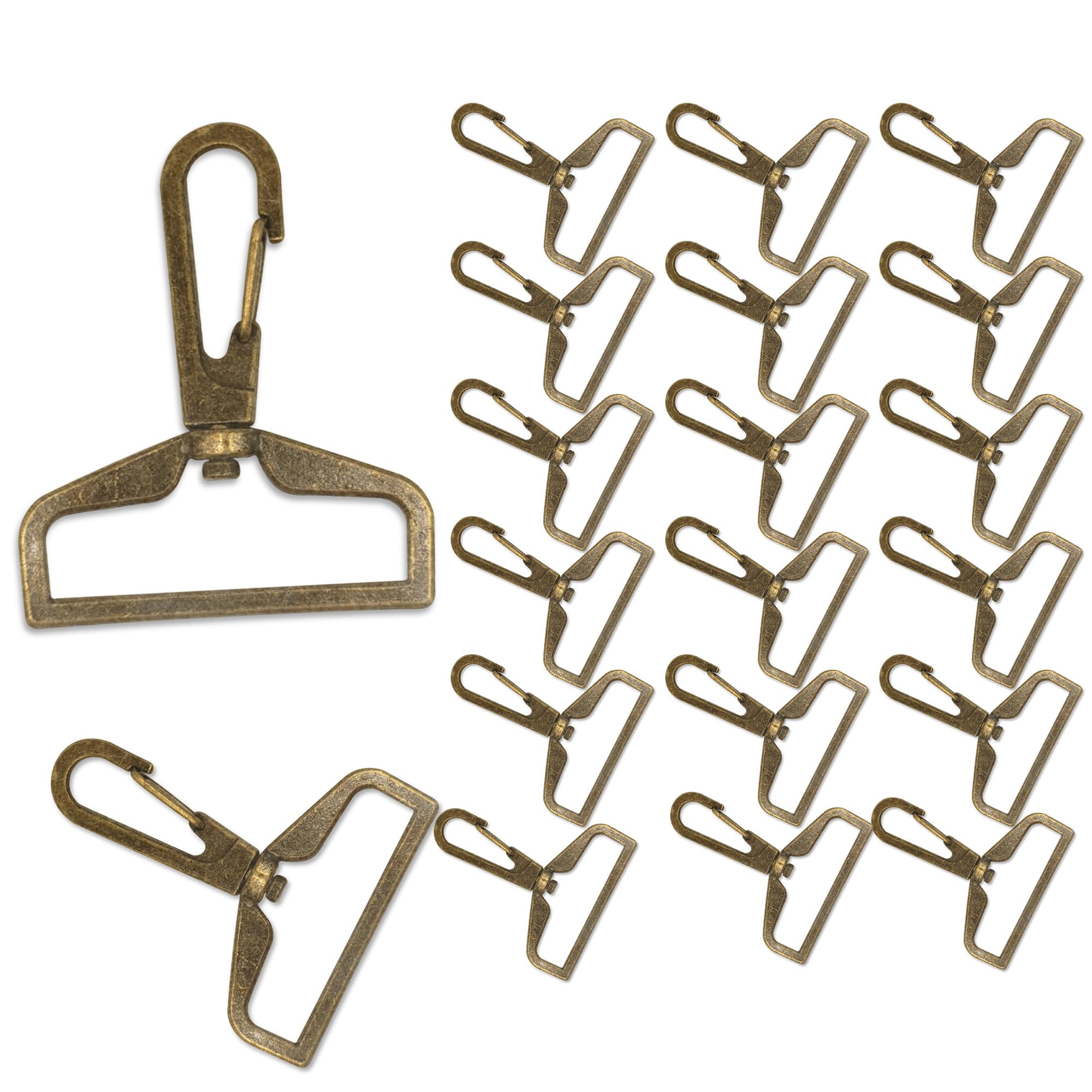Trimming Shop Metal Lobster Claw Swivel Trigger Clip Hooks Clasp Snap Hook with Keyring Heavy Duty Metal Swivel Clasp for Bags, Keychains, Pet Collars, Webbing Straps, Crafts & DIY Use