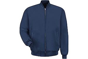Navy Blue Men's Work Jackets with Red Cap