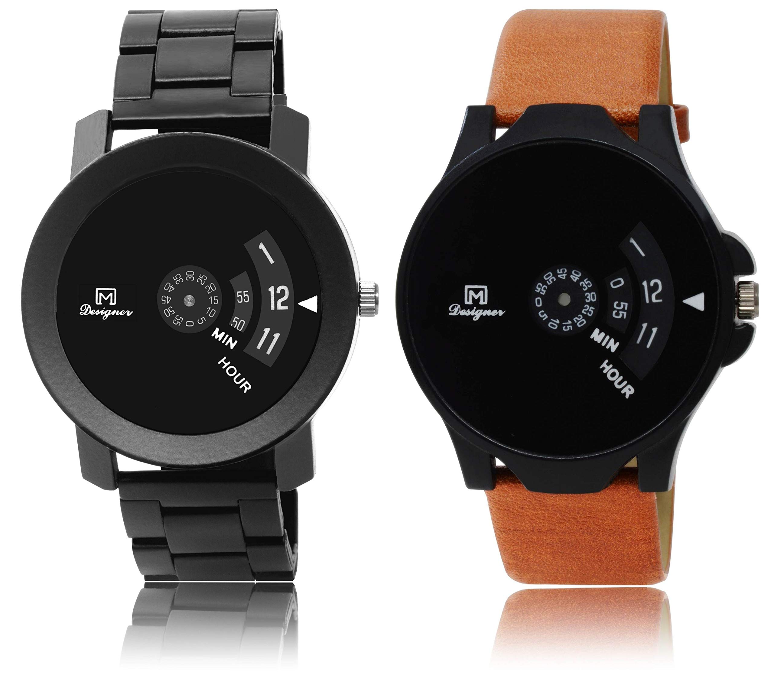 OM DESIGNER Analogue Chakri Round Black Dial Boys & Mens Watches Combo Pack 2 M-48-49 (B0846JG8CH) Amazon Price History, Amazon Price Tracker
