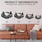 Personalized Lake House Metal Wall Decor Custom Rustic Country Home Wall Art Customized Name Sign Decor for Cabin Cottage Lake Life