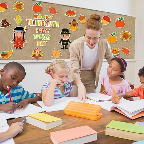 Miniatura 5 de 54 piezas de decoraciones de Halloween  Recortes de calabaza araña, fantasma bruja para tablón de anuncios de aula y decoraciones de fiesta