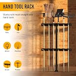 Shovel Holder for Truck, Hand Tool Rack with 6 Tool Holes for Open Style Trailers, Yard Tool Organizer for Garage with Rubber Grommets and Mounting Hardware Fit for Shovels, Rakes, Hoes | Scratch-Resistant