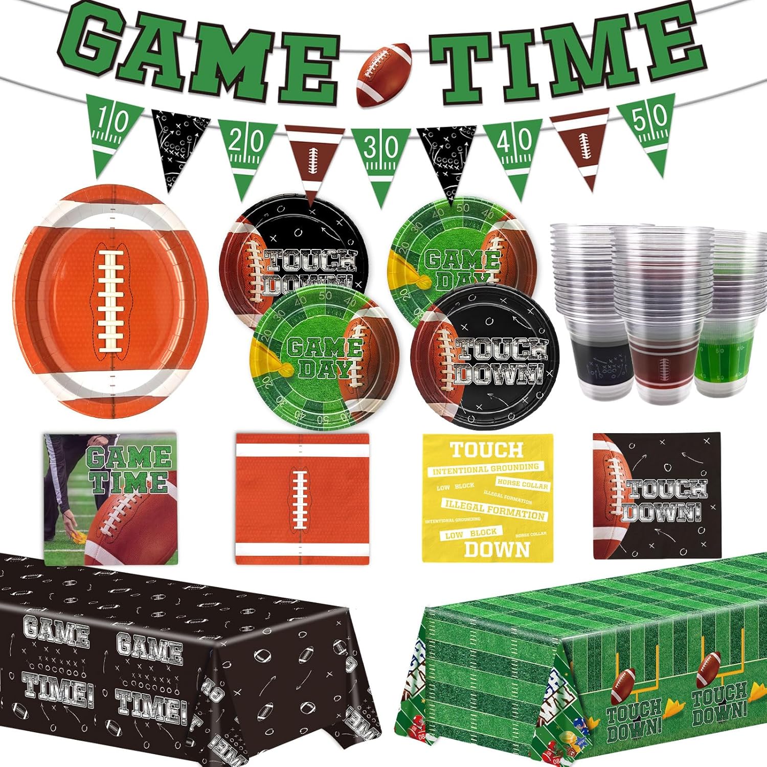 Football Party Decorations Football Plates Football Tablecloth Football Decor Football Party Supplies Football Birthday Party Decorations Super Party Decorations