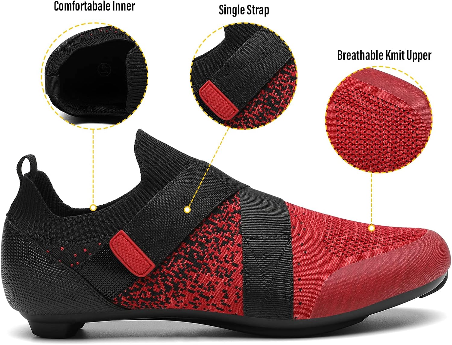 Unisex Cycling Shoes Compatible with Peloton Bike & SPD Indoor Road Riding Biking Bike Shoes with Delta Cleats Included for Men Women - Image 5