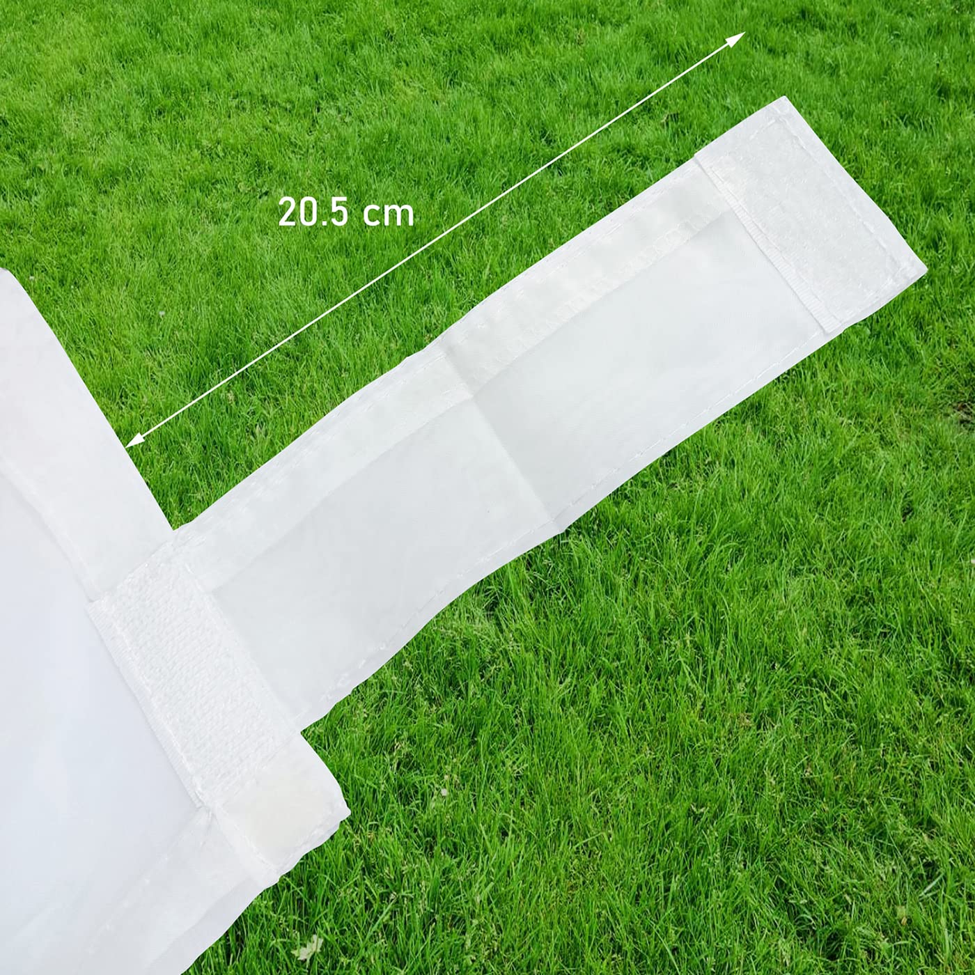 Outdoor Vorhang Wetterfest mit Klettverschluss Weiß Transparent (2 Stücke) 90x100(BxH) cm Terrasse Vorhänge Outdoor Gardinen Wasserdicht Sonnenschutz