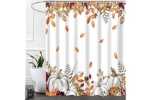 Fall Pumpkins Maple Leaf Shower Curtain - The Quintessential Autumn Bathroom Enhancement