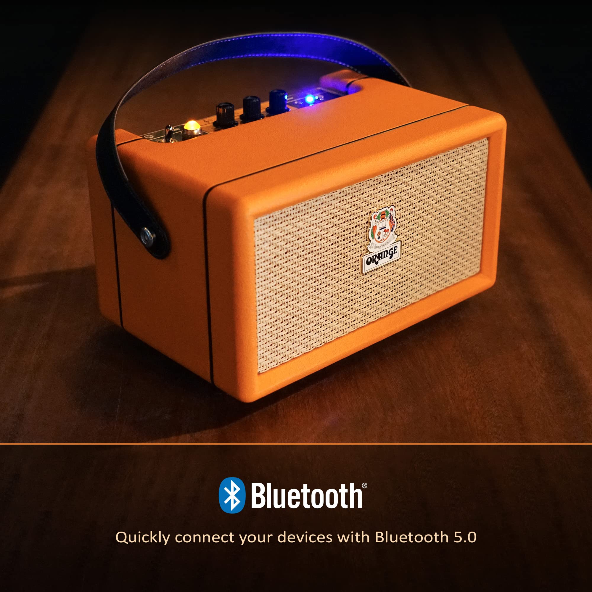 Orange Box - Portable Bluetooth Speaker Delivering Studio Audio Sound, 15M Range, 50W RMS Power, Long Battery Life, iOS & Android Connectivity - Great for Picnics, Festivals, BBQs and Holidays?