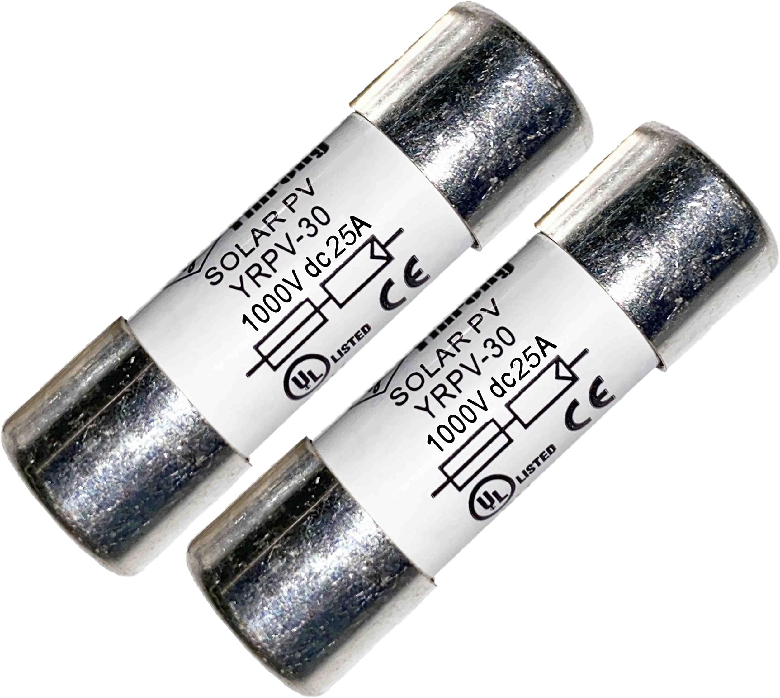 2 Pack - Fuse 25A in-Line Solar 1000vdc 10x38mm, CE