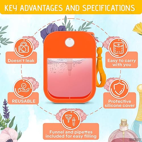 Miniatura 4 de 6 botellas de perfume recargables de viaje de 1.3 fl oz  Botellas de viaje recargables para mujer para artículos de aseo personal  Botella de spray